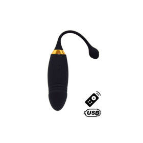HAPPY, Un Œuf vibrant long USB avec télécommande, dans un silicone médical doux et lisse